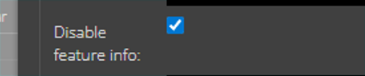 Opsætning af Disable feature info for et lag i Map Connect Admin